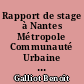Rapport de stage à Nantes Métropole Communauté Urbaine : Coopération décentralisée de Nantes-Métropole