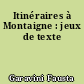 Itinéraires à Montaigne : jeux de texte