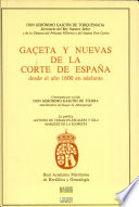 Gaçeta y nuevas de la corte de España : desde el año 1600 en adelante