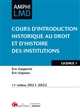Cours d'introduction historique au droit et d'histoire des institutions