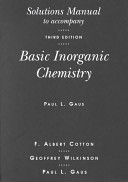Solutions manual to accompagny Basic inorganic chemistry