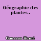 Géographie des plantes..
