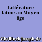 Littérature latine au Moyen âge