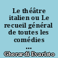 Le théâtre italien ou Le recueil général de toutes les comédies et scènes françaises jouées par les comédiens italiens du Roi : III