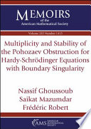 Multiplicity and stability of the Pohozaev obstruction for Hardy-Schrödinger equations with boundary singularity