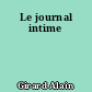Le journal intime