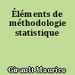 Éléments de méthodologie statistique