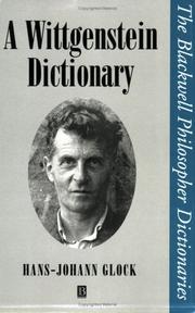 A Wittgenstein dictionary