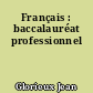 Français : baccalauréat professionnel