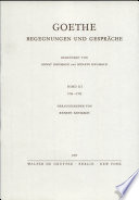 Begegnungen und Gespräche : Band III : 1786-1792