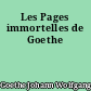 Les Pages immortelles de Goethe