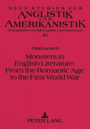 Monsters in English literature : from the romantic age to the First World War
