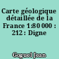 Carte géologique détaillée de la France 1:80 000 : 212 : Digne