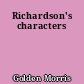 Richardson's characters
