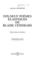 "Dix-neuf poèmes élastiques" de Blaise Cendrars