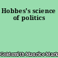 Hobbes's science of politics