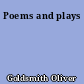 Poems and plays