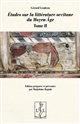 Études sur la littérature occitane du Moyen âge : Tome II
