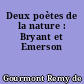 Deux poètes de la nature : Bryant et Emerson