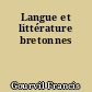 Langue et littérature bretonnes