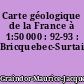 Carte géologique de la France à 1:50 000 : 92-93 : Bricquebec-Surtainville