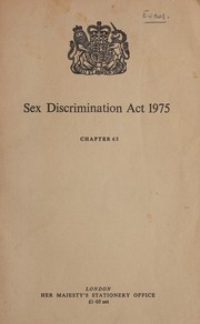 Sex Discrimination Act 1975 : Elizabeth II. 1975. Chapter 65