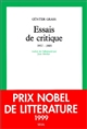 Essais de critique : 1957-1985
