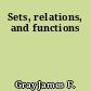 Sets, relations, and functions