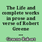 The Life and complete works in prose and verse of Robert Greene : 1 : Storojenko's life of Robert Greene
