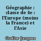 Géographie : classe de 4e : l'Europe (moins la France) et l'Asie russe
