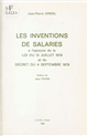 Les Inventions de salariés : à l'épreuve de la loi du 13 juillet 1978 et du décret du 4 septembre 1979