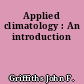 Applied climatology : An introduction