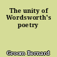The unity of Wordsworth's poetry