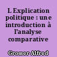 L Explication politique : une introduction à l'analyse comparative