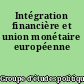 Intégration financière et union monétaire européenne