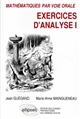 Exercices d'analyse : I