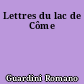 Lettres du lac de Côme