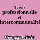 Taxe professionnelle et intercommunalité