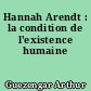 Hannah Arendt : la condition de l'existence humaine