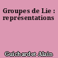 Groupes de Lie : représentations