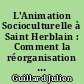 L'Animation Socioculturelle à Saint Herblain : Comment la réorganisation du secteur socioculturel a-t-elle affecté l'animation socioculturelle herblinoise ?