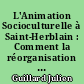 L'Animation Socioculturelle à Saint-Herblain : Comment la réorganisation du secteur socioculturel a-t-elle affecté l'animation socioculturelle herblinoise ?