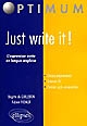 Just write it ! : l'expression écrite en langue anglaise pour les classes préparatoires