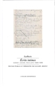 Écrits intimes : carnet, cahier, feuillets, 1929-1938