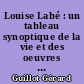 Louise Labé : un tableau synoptique de la vie et des oeuvres de Louise Labé