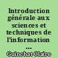 Introduction générale aux sciences et techniques de l'information et de la documentation