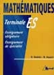 Mathématiques : classes de terminale ES : enseignement obligatoire, enseignement de spécialité