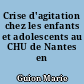 Crise d'agitation chez les enfants et adolescents au CHU de Nantes en 2017