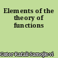 Elements of the theory of functions