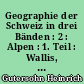 Geographie der Schweiz in drei Bänden : 2 : Alpen : 1. Teil : Wallis, tessin, graubünden